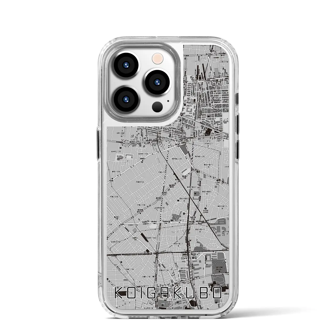 【恋ヶ窪(東京都)】地図柄iPhoneケース(MagSafeタイプ)