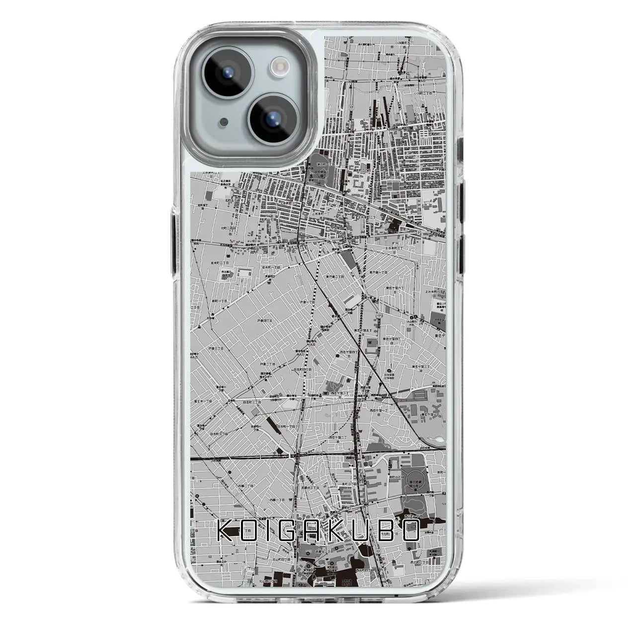 【恋ヶ窪(東京都)】地図柄iPhoneケース(MagSafeタイプ)