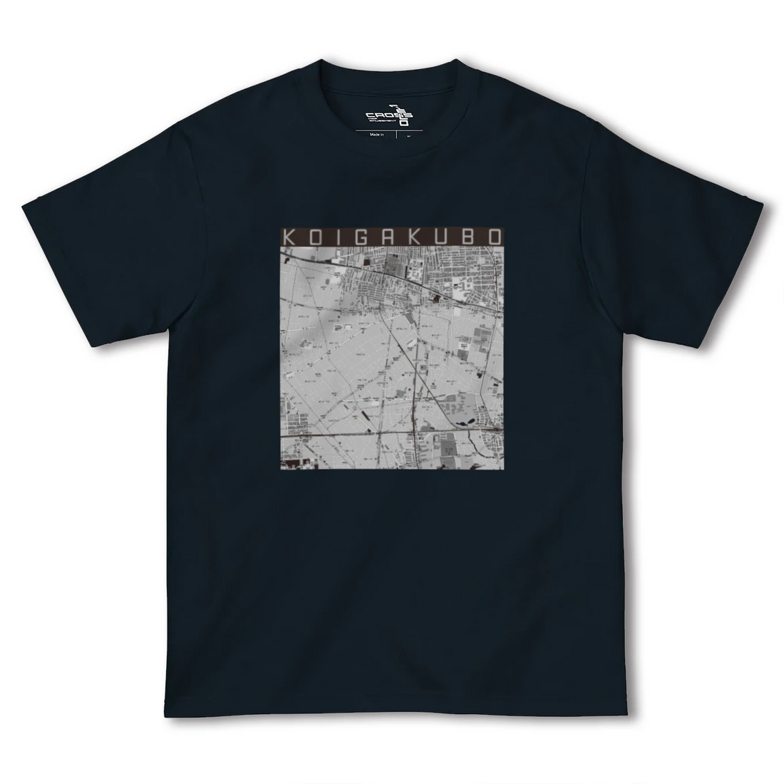 【恋ヶ窪(東京都)】地図柄ヘビーウェイトTシャツ