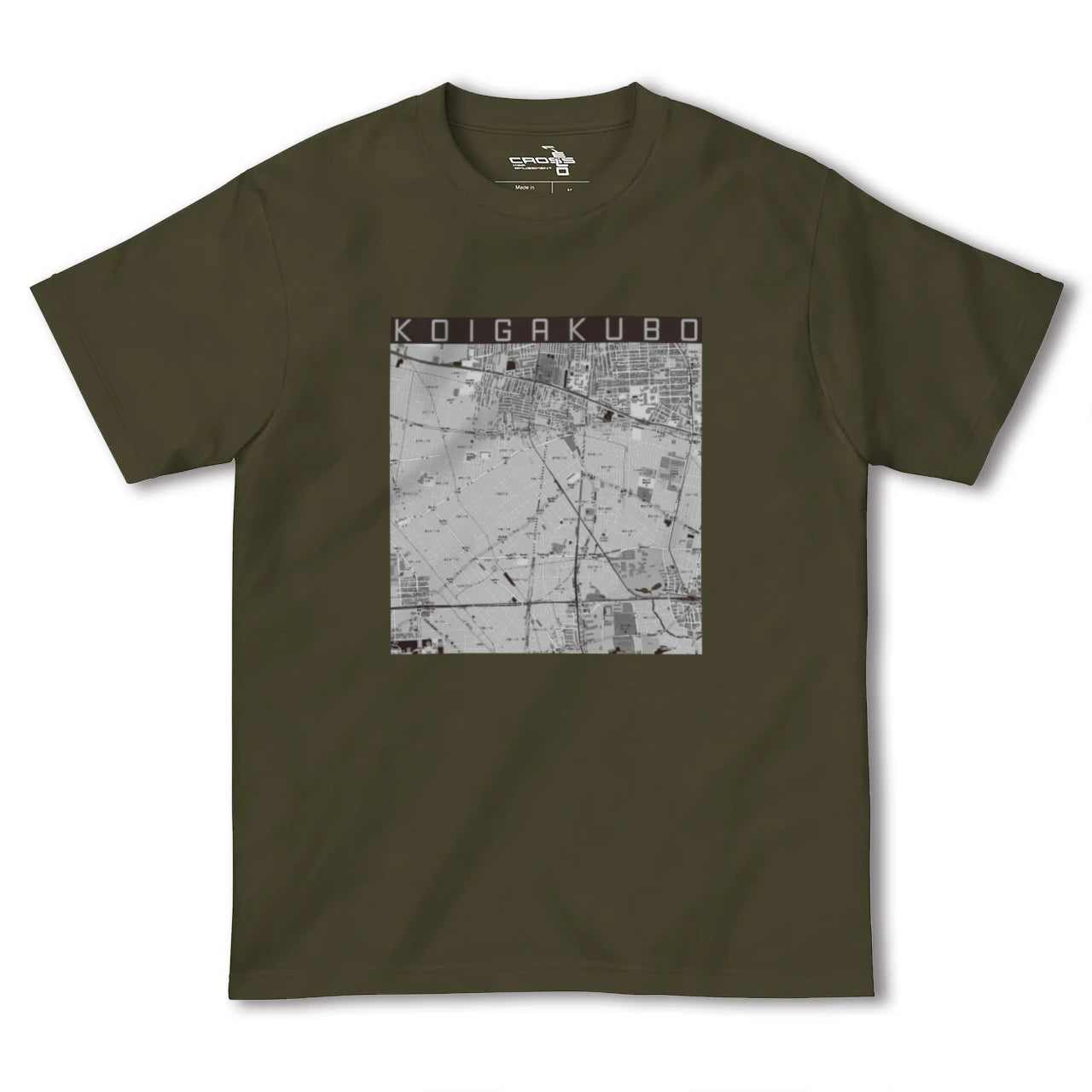 【恋ヶ窪(東京都)】地図柄ヘビーウェイトTシャツ