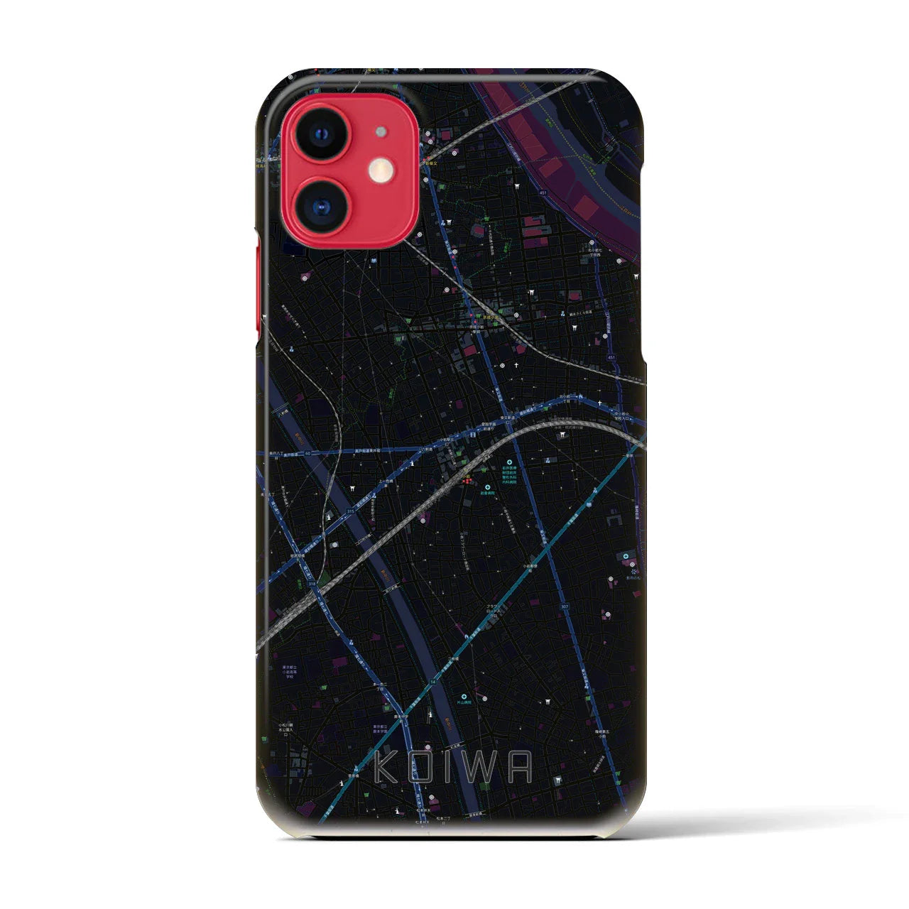 【小岩(東京都)】地図柄iPhoneケース(バックカバータイプ)