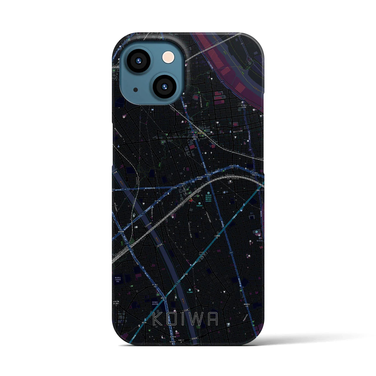 【小岩(東京都)】地図柄iPhoneケース(バックカバータイプ)