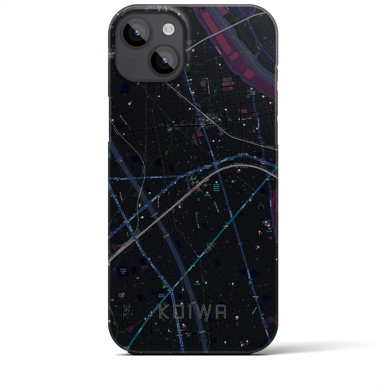 【小岩(東京都)】地図柄iPhoneケース(バックカバータイプ)