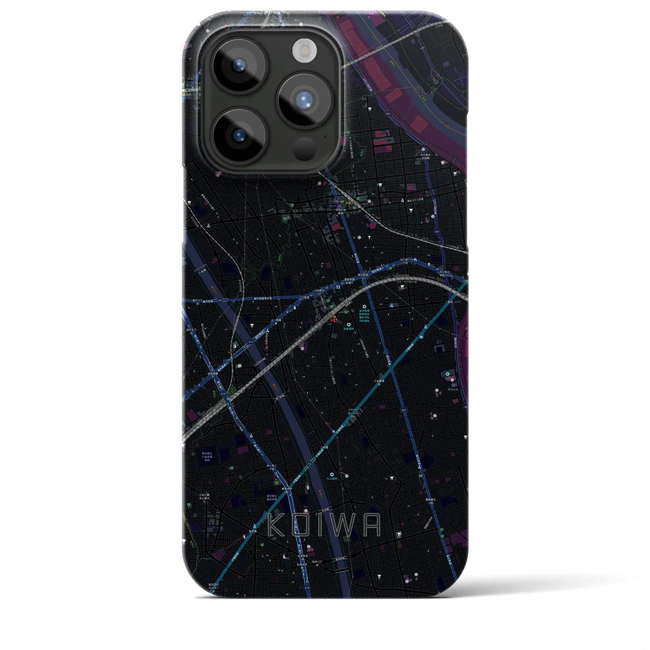 【小岩(東京都)】地図柄iPhoneケース(バックカバータイプ)