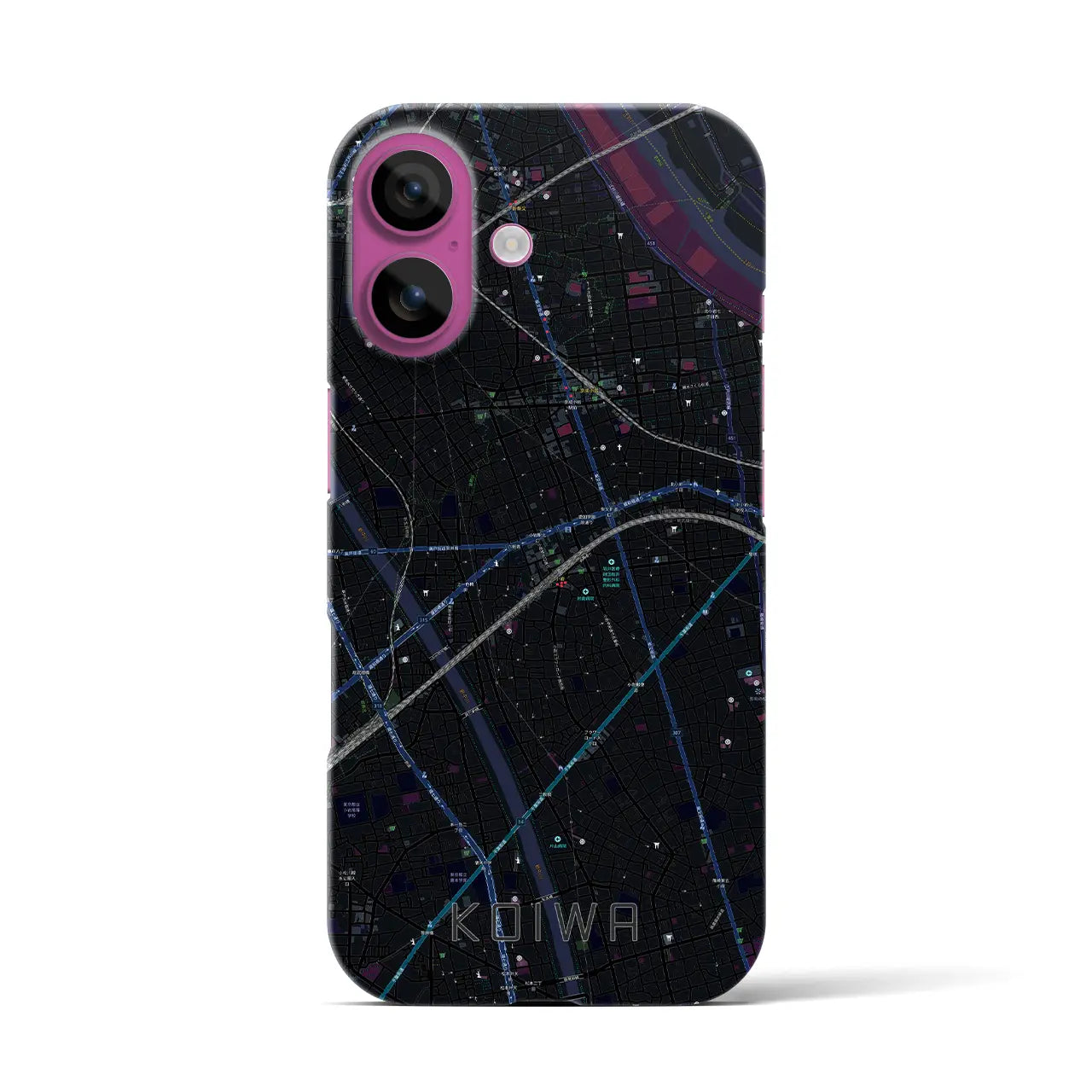 【小岩(東京都)】地図柄iPhoneケース(バックカバータイプ)