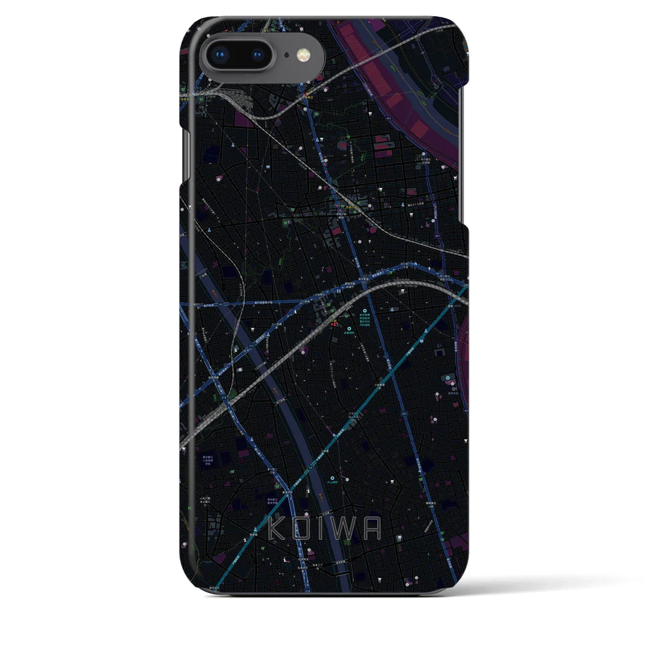 【小岩(東京都)】地図柄iPhoneケース(バックカバータイプ)