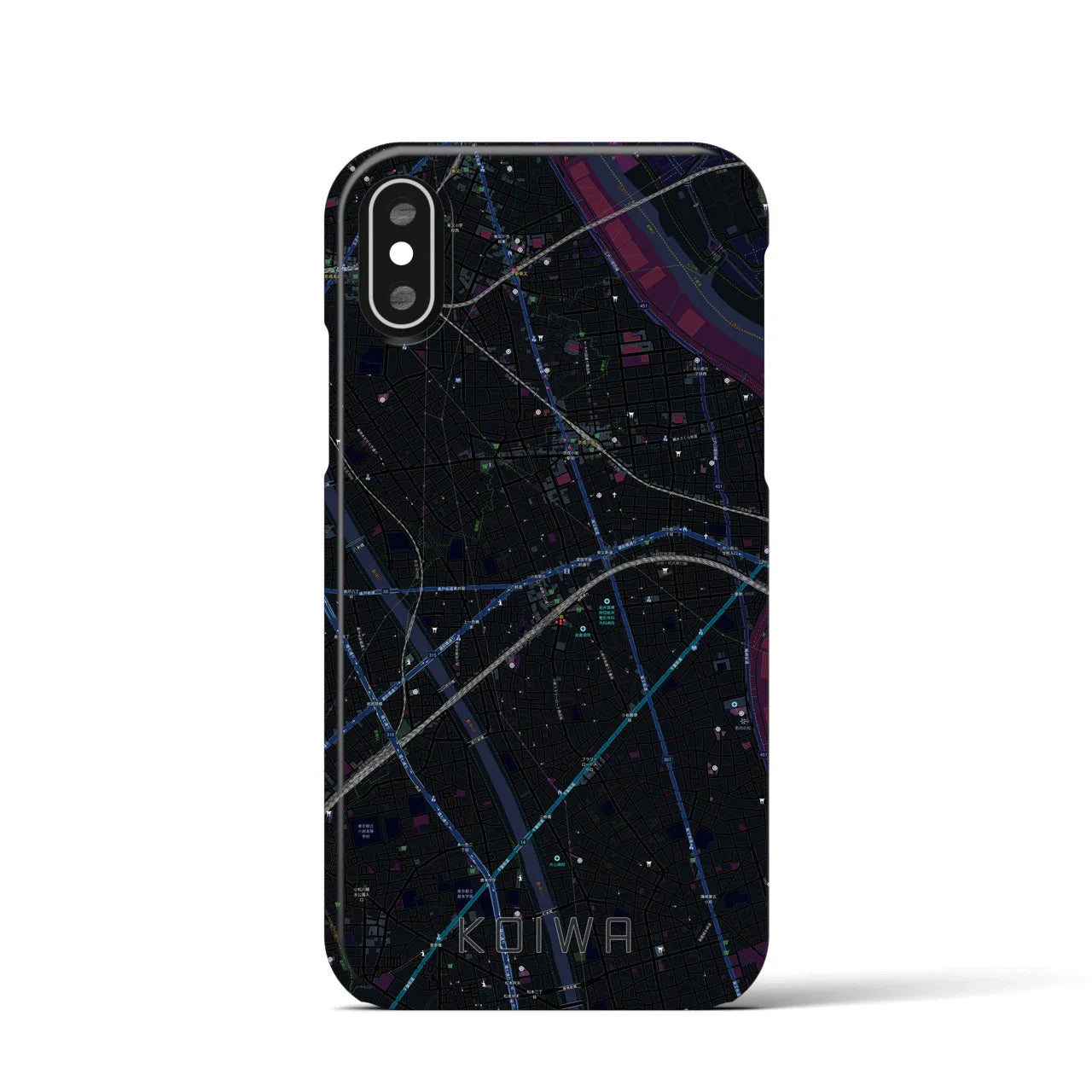 【小岩(東京都)】地図柄iPhoneケース(バックカバータイプ)