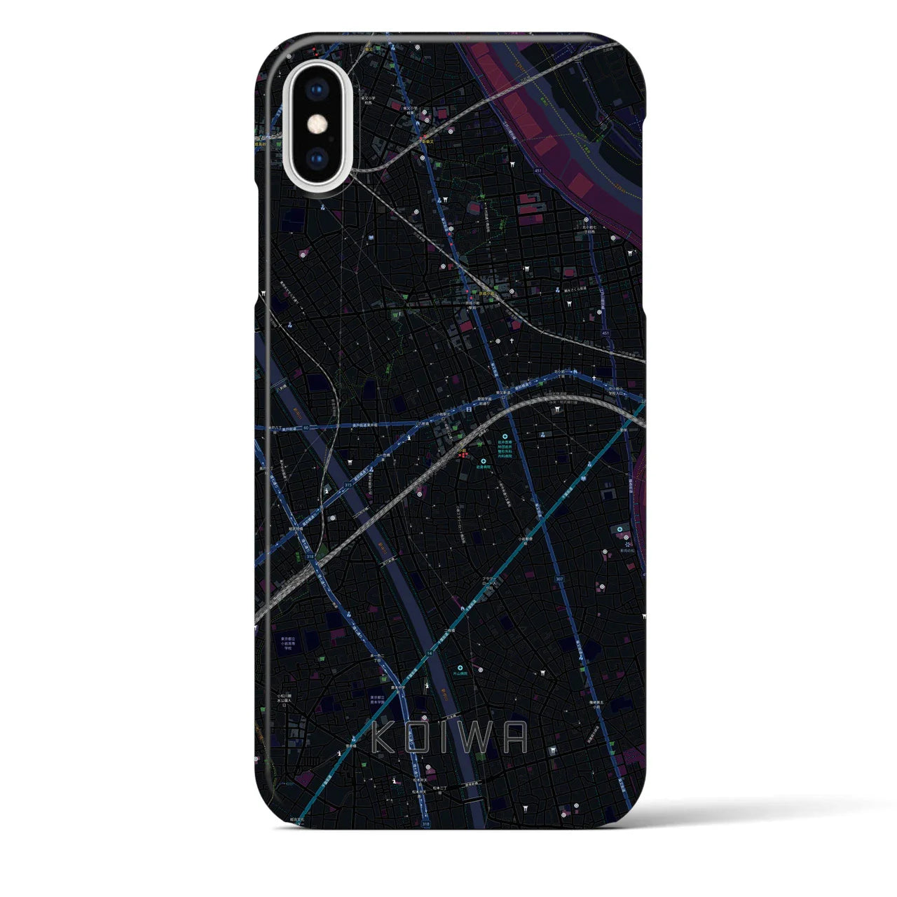 【小岩(東京都)】地図柄iPhoneケース(バックカバータイプ)