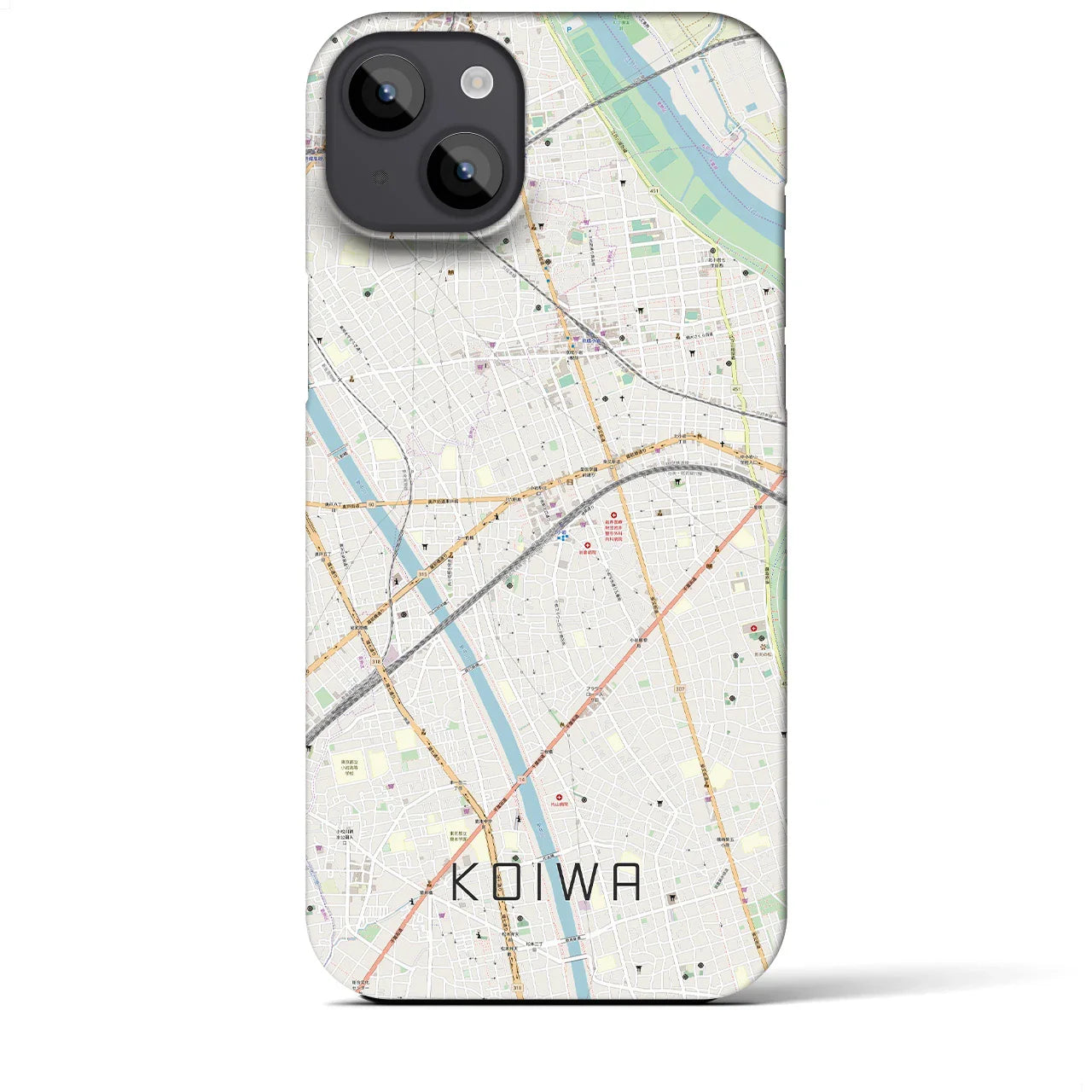 【小岩(東京都)】地図柄iPhoneケース(バックカバータイプ)