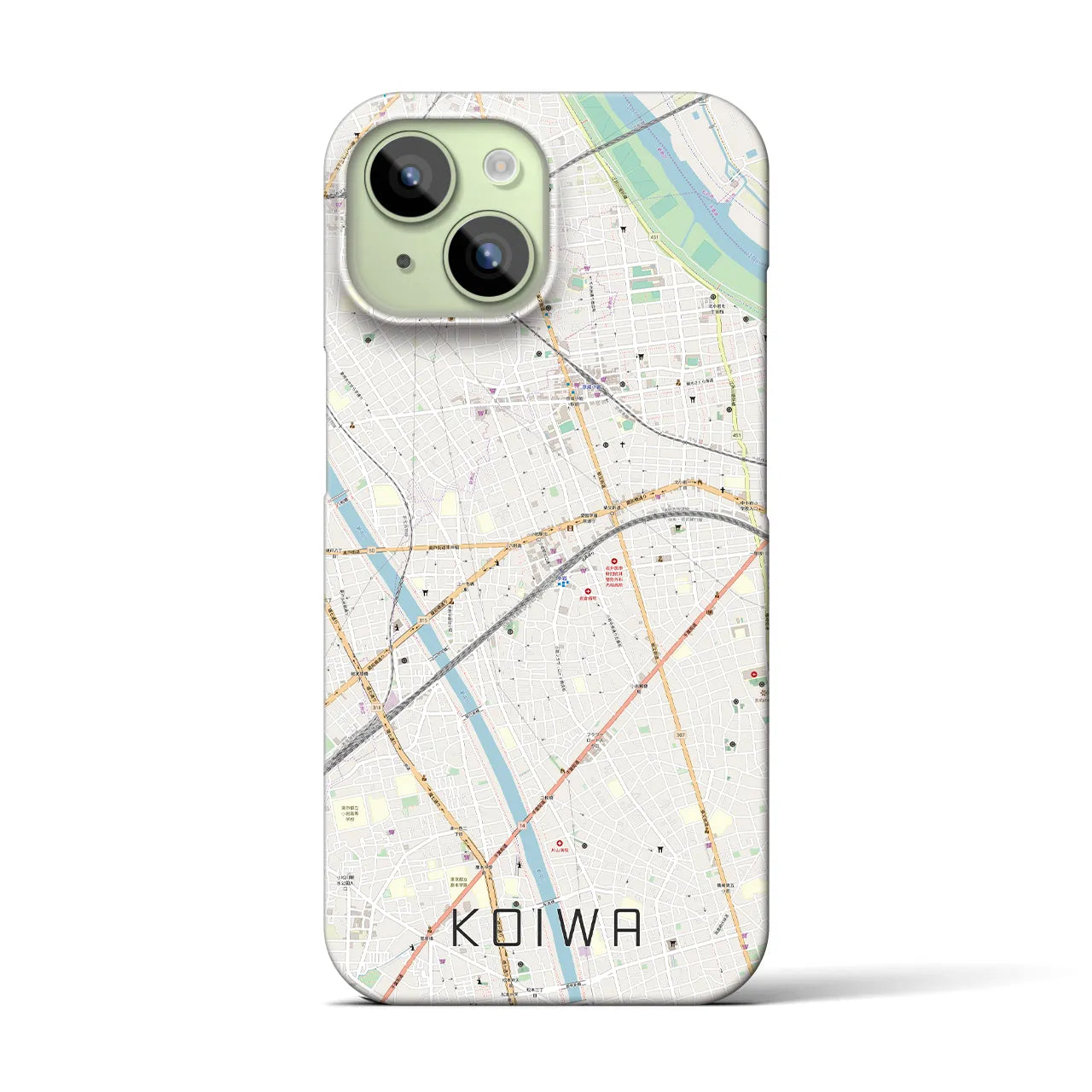 【小岩(東京都)】地図柄iPhoneケース(バックカバータイプ)