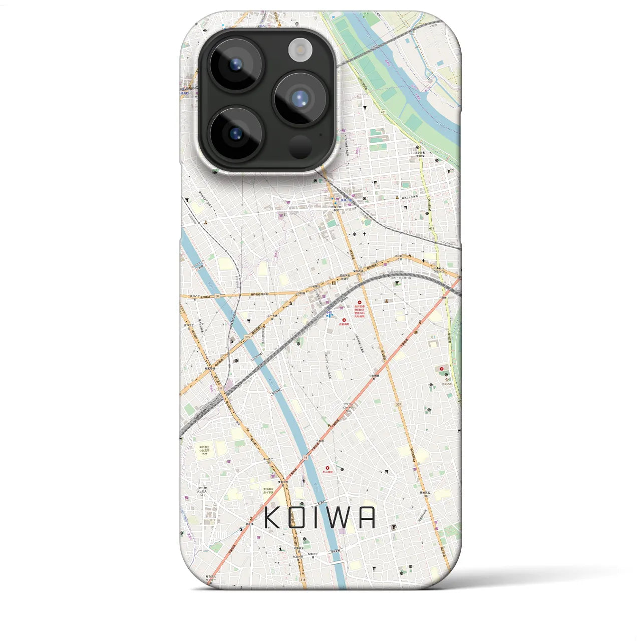 【小岩(東京都)】地図柄iPhoneケース(バックカバータイプ)