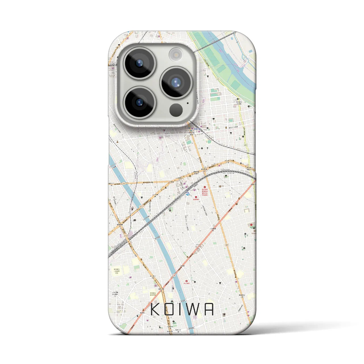 【小岩(東京都)】地図柄iPhoneケース(バックカバータイプ)