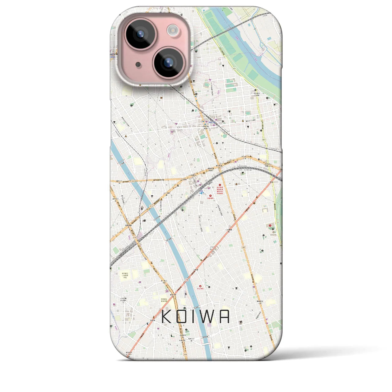 【小岩(東京都)】地図柄iPhoneケース(バックカバータイプ)