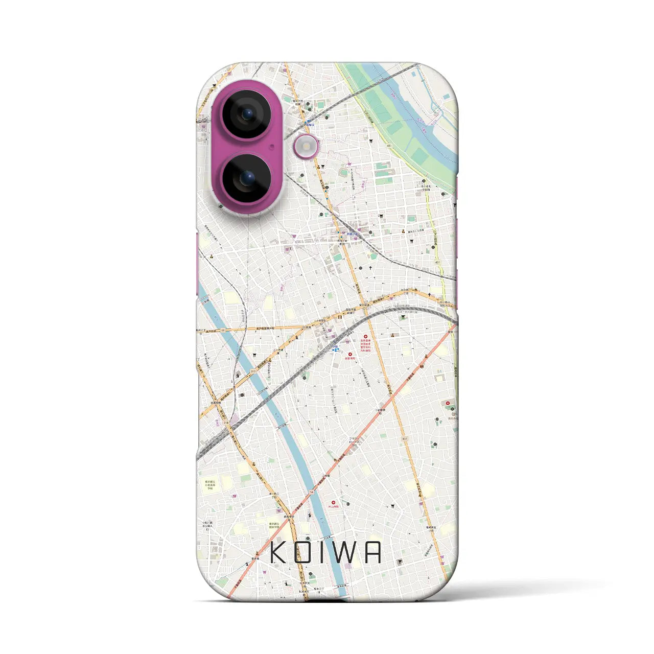 【小岩(東京都)】地図柄iPhoneケース(バックカバータイプ)
