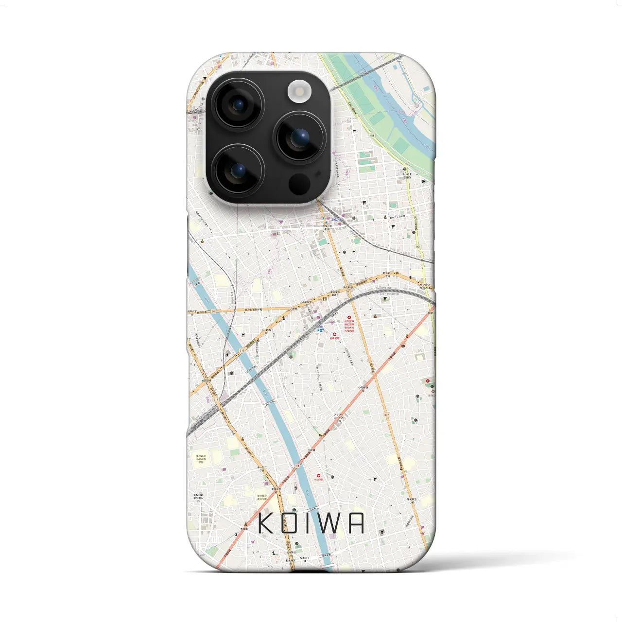 【小岩(東京都)】地図柄iPhoneケース(バックカバータイプ)