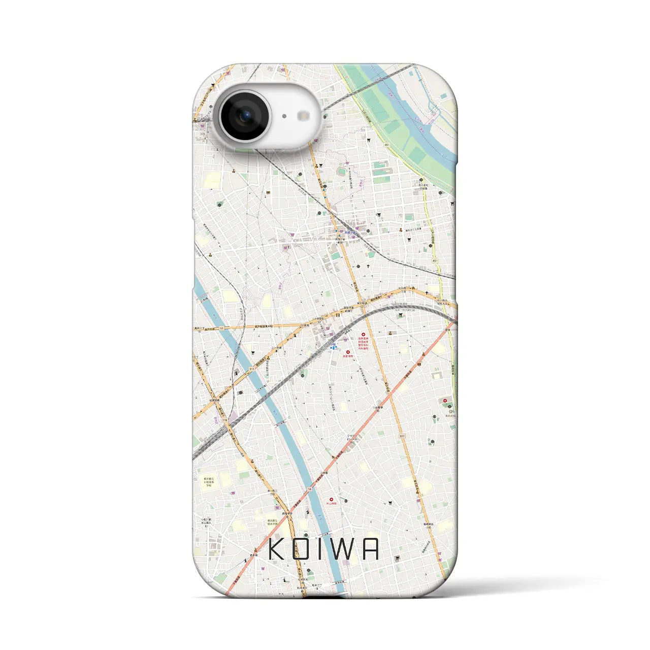 【小岩(東京都)】地図柄iPhoneケース(バックカバータイプ)