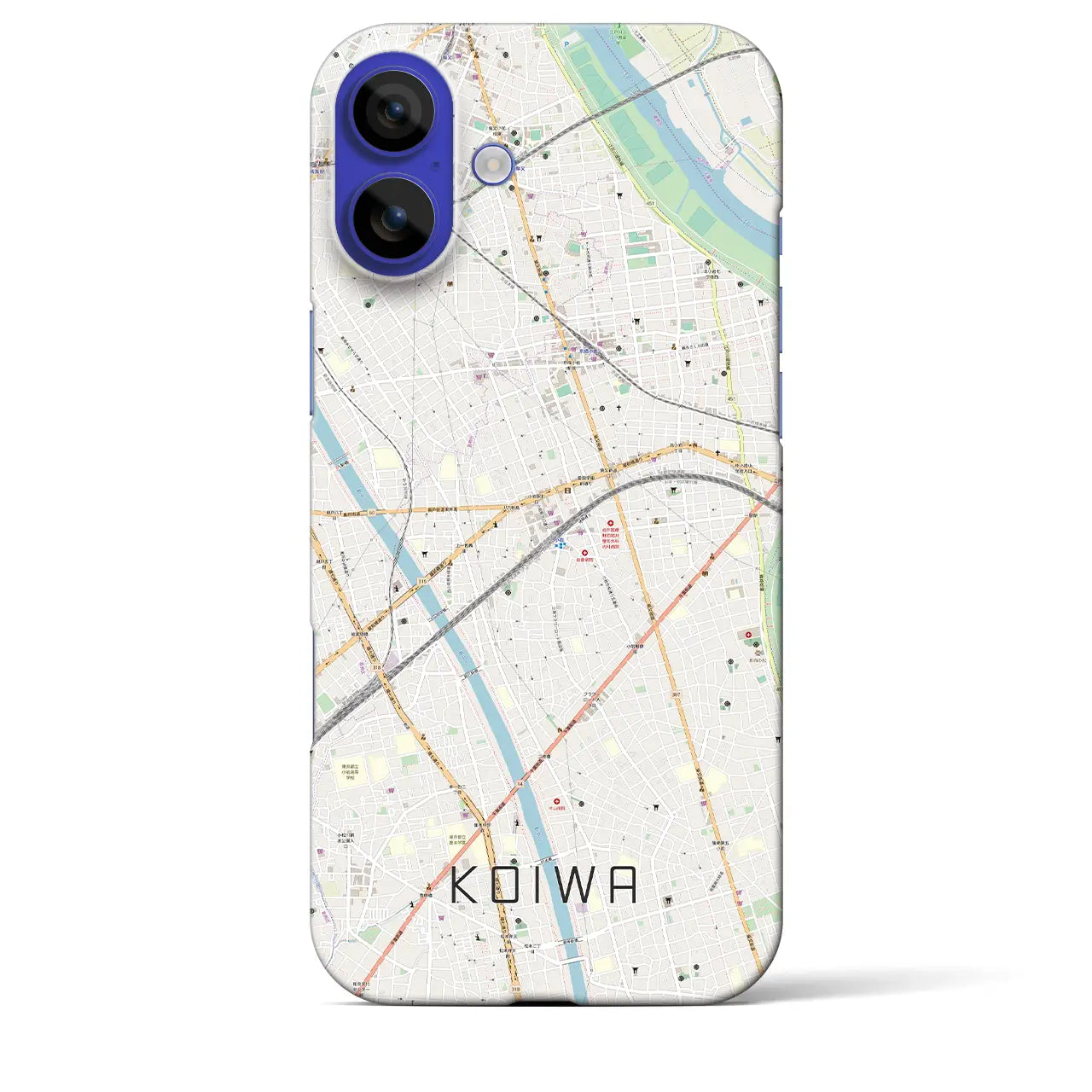 【小岩(東京都)】地図柄iPhoneケース(バックカバータイプ)ナチュラル・iPhone 16 Pro Max 用