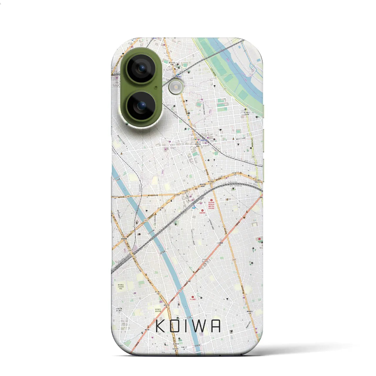 【小岩(東京都)】地図柄iPhoneケース(バックカバータイプ)ブラック・iPhone 17 Pro Max 用