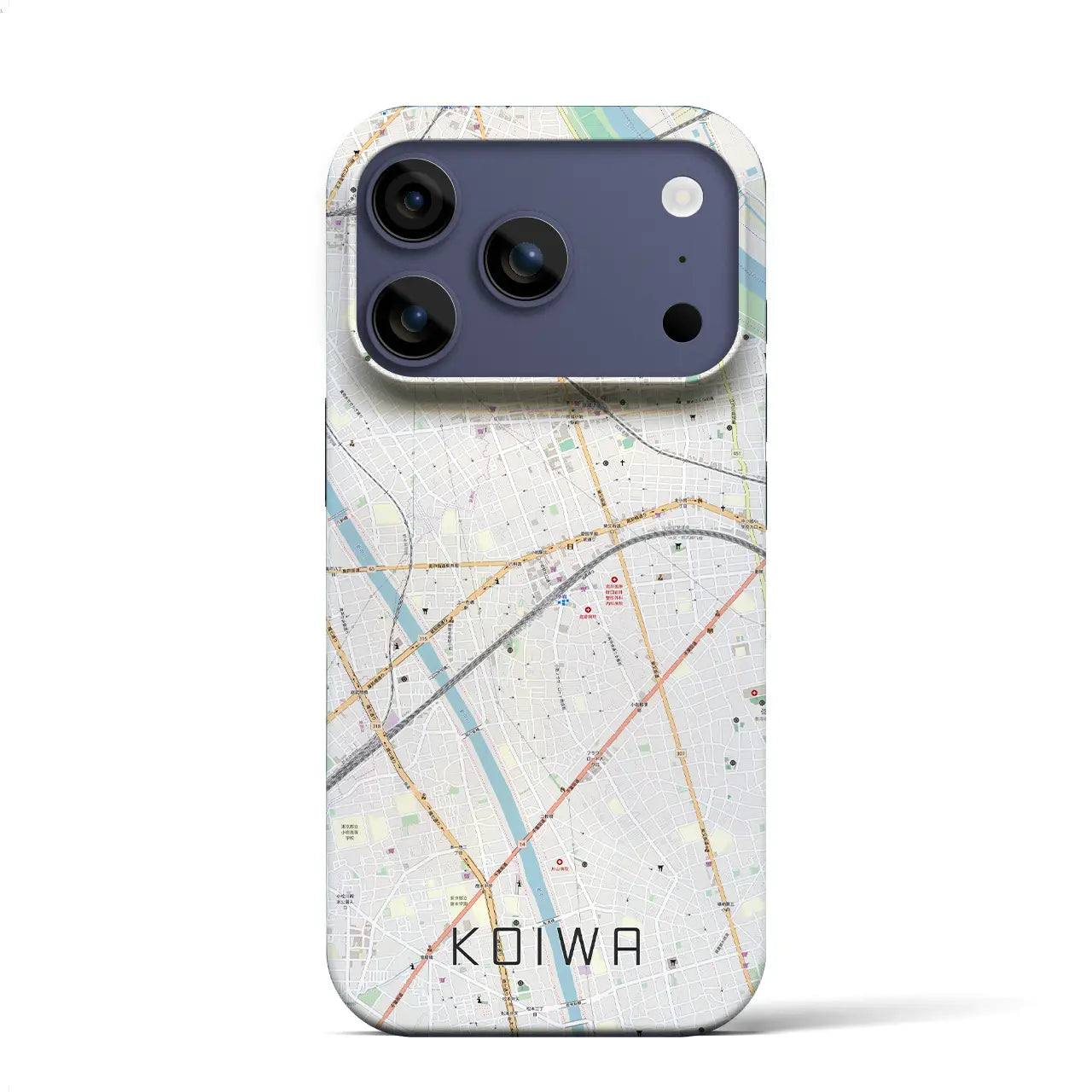 【小岩(東京都)】地図柄iPhoneケース(バックカバータイプ)ナチュラル・iPhone 17 Pro Max 用