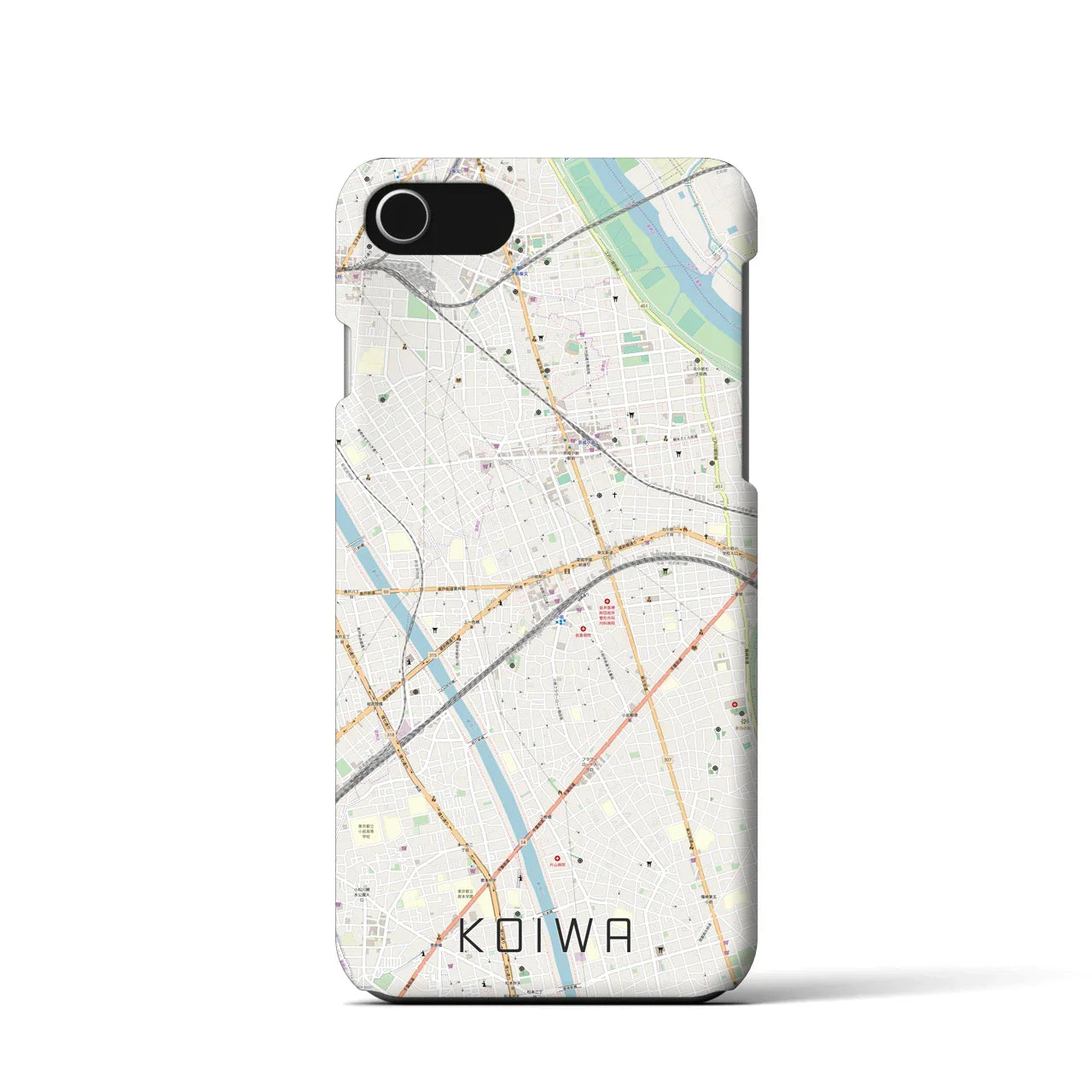 【小岩(東京都)】地図柄iPhoneケース(バックカバータイプ)