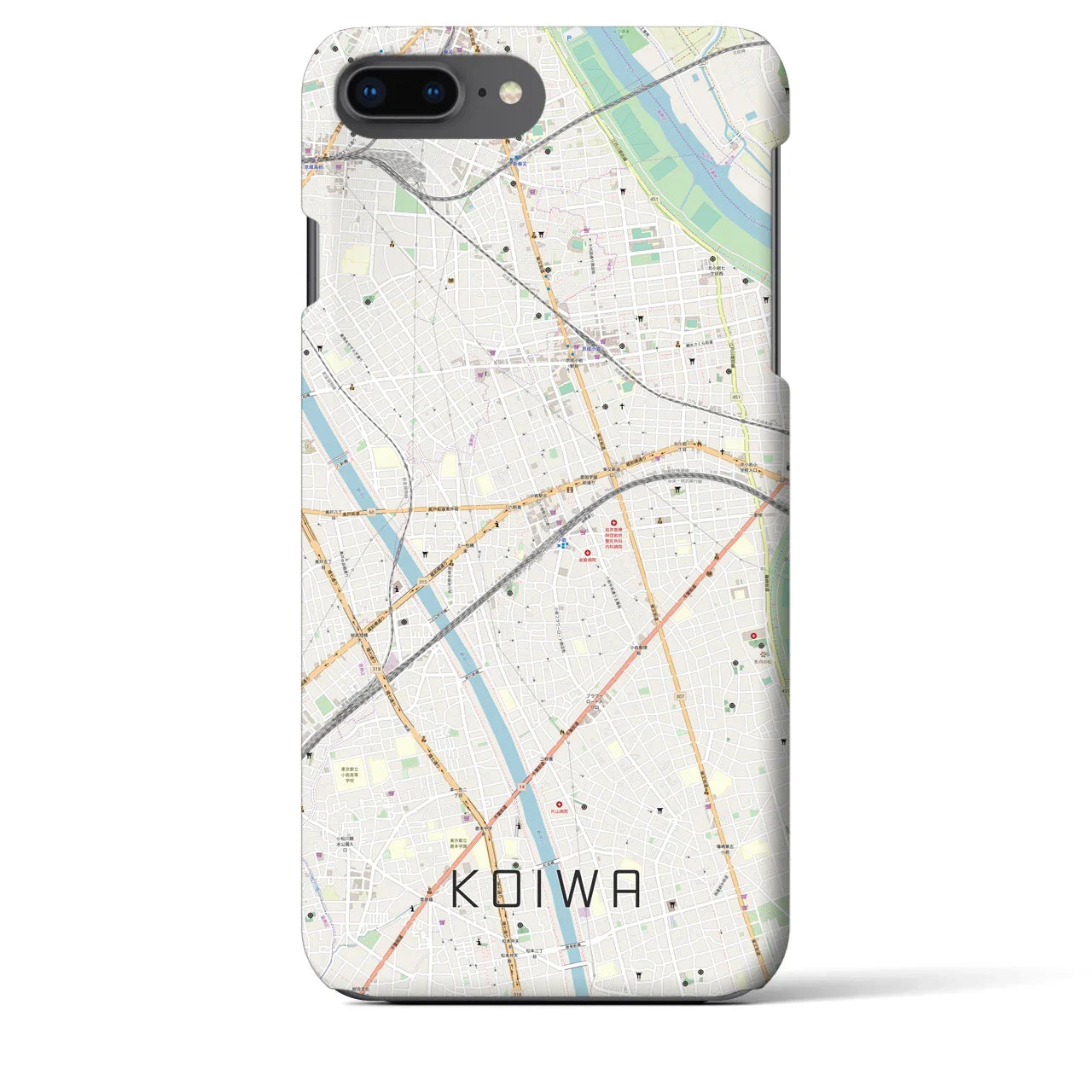 【小岩(東京都)】地図柄iPhoneケース(バックカバータイプ)