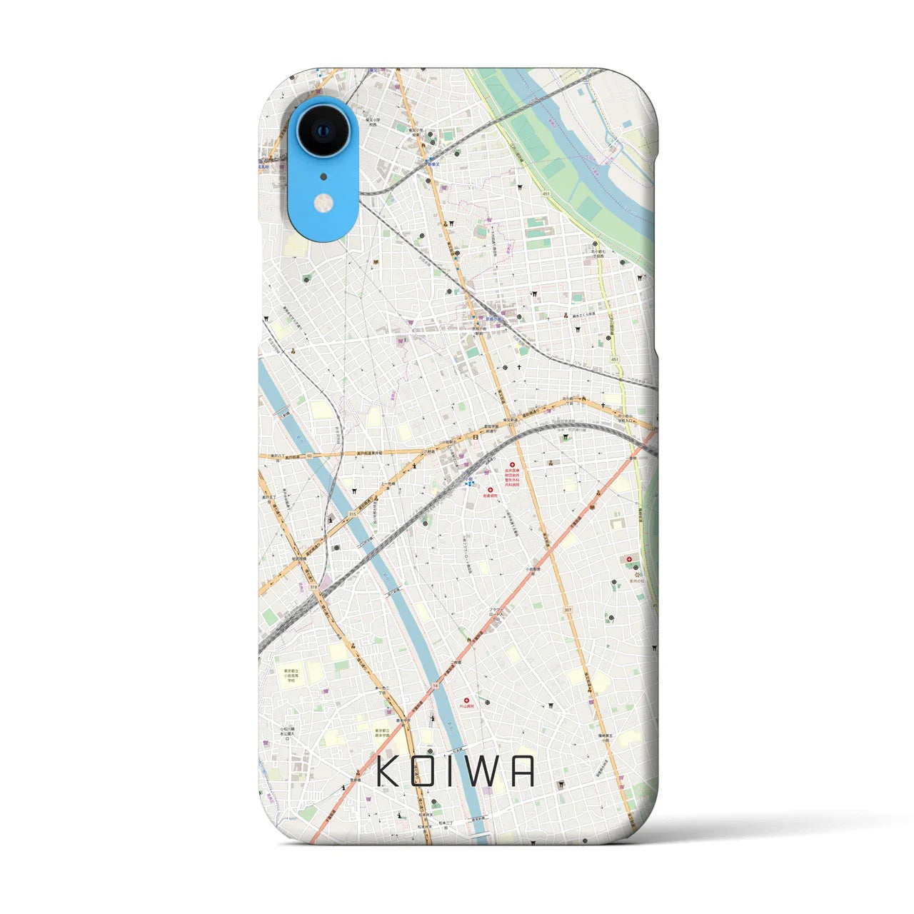 【小岩(東京都)】地図柄iPhoneケース(バックカバータイプ)