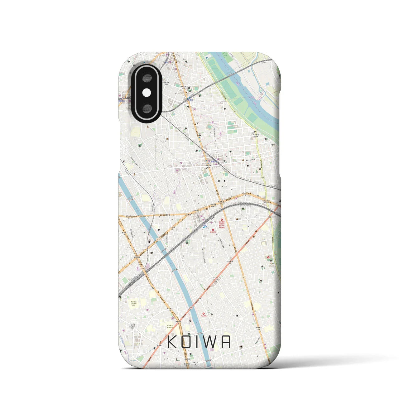 【小岩(東京都)】地図柄iPhoneケース(バックカバータイプ)