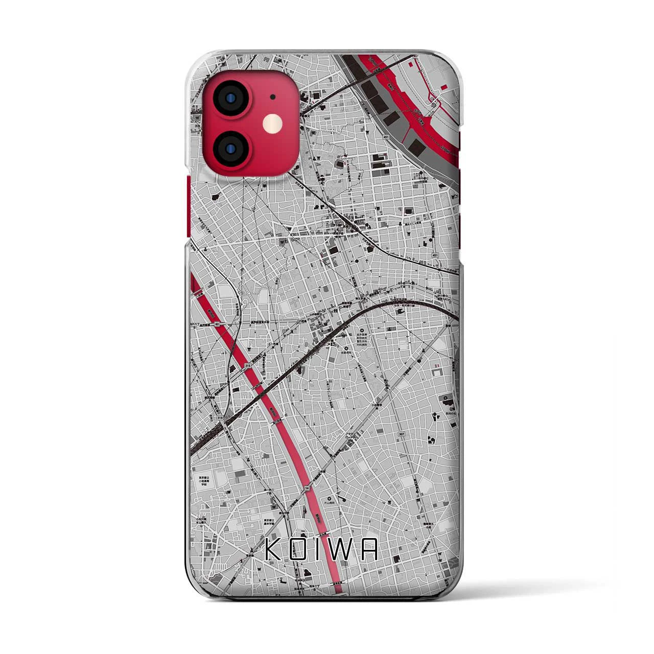 【小岩(東京都)】地図柄iPhoneケース(クリアタイプ)