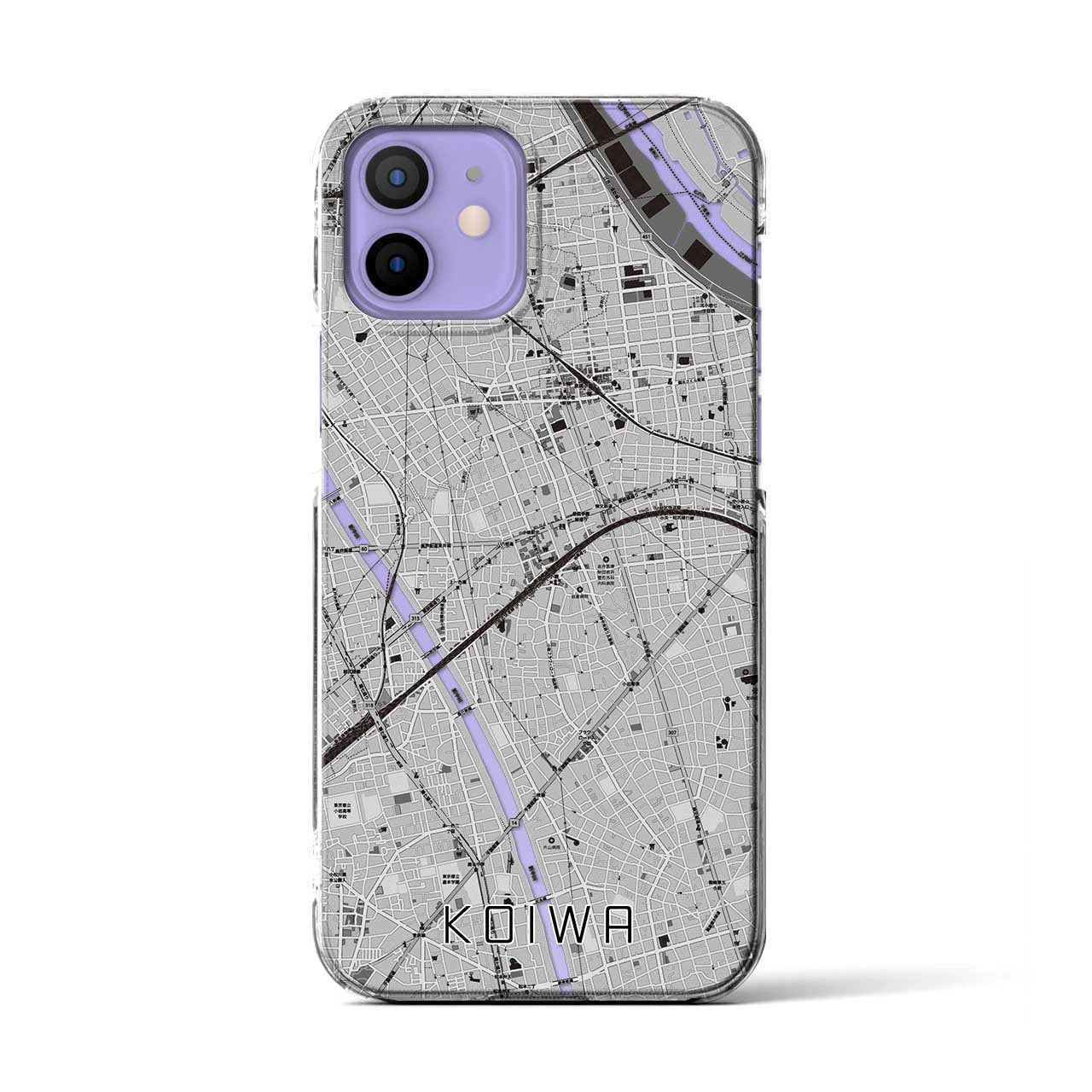 【小岩(東京都)】地図柄iPhoneケース(クリアタイプ)