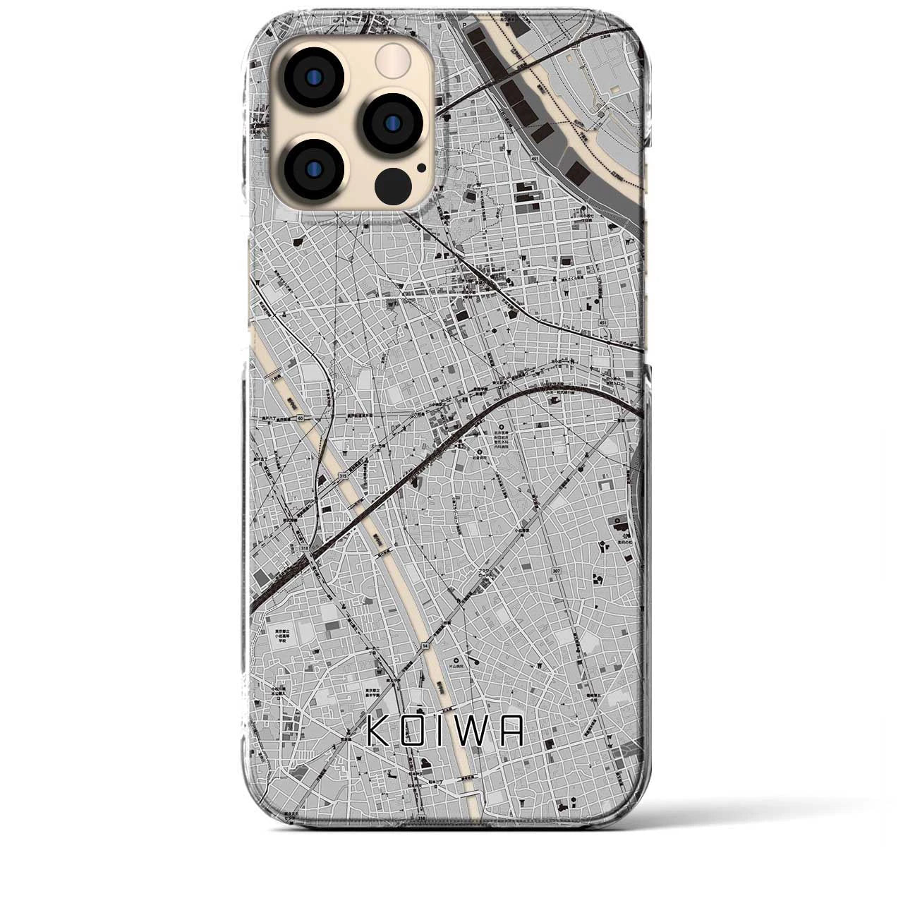 【小岩(東京都)】地図柄iPhoneケース(クリアタイプ)