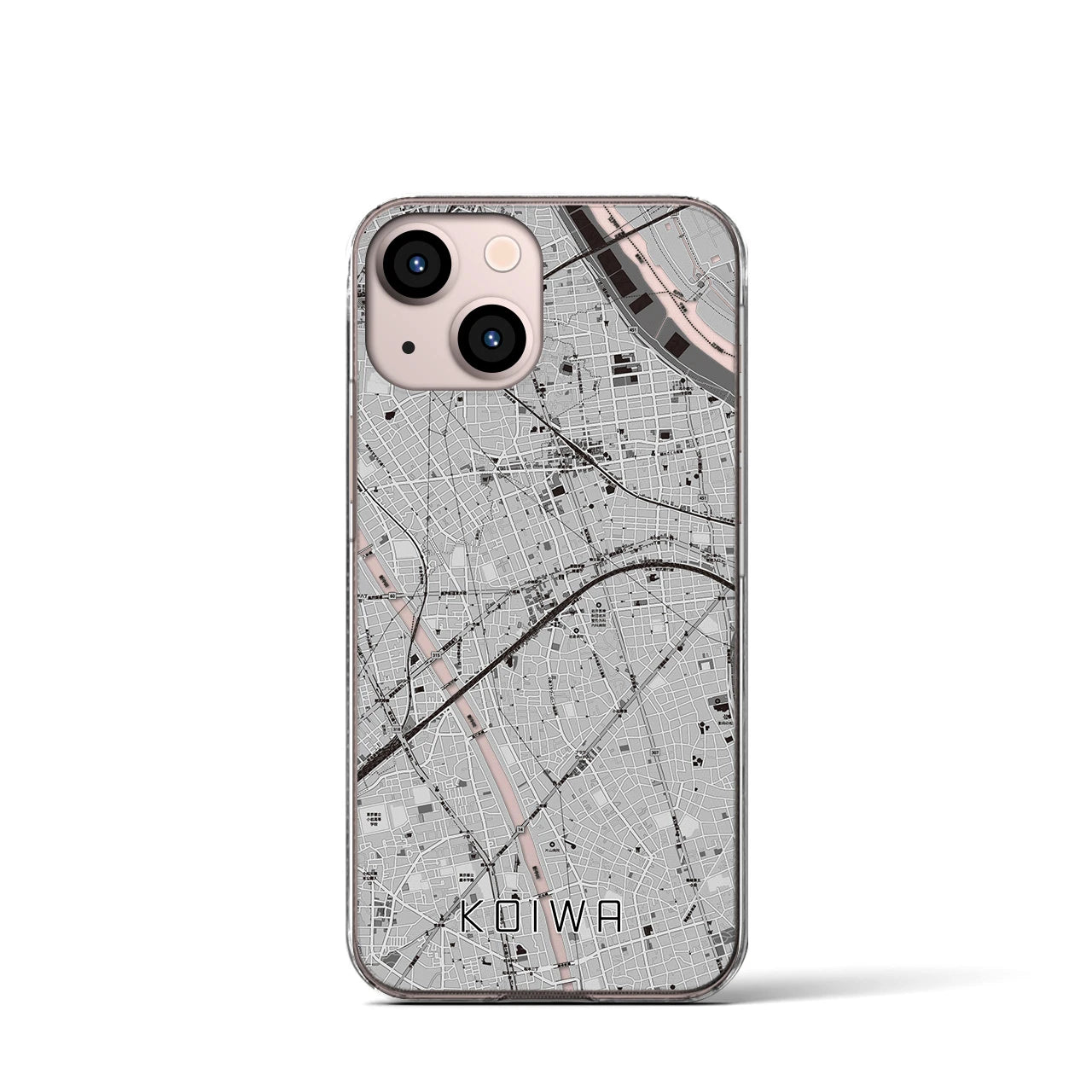 【小岩(東京都)】地図柄iPhoneケース(クリアタイプ)