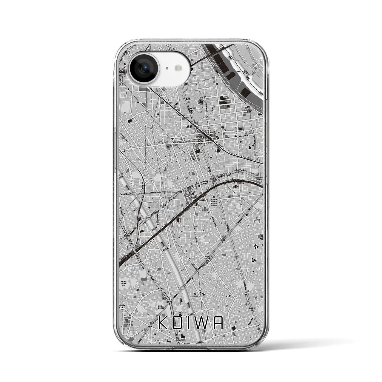 【小岩(東京都)】地図柄iPhoneケース(クリアタイプ)