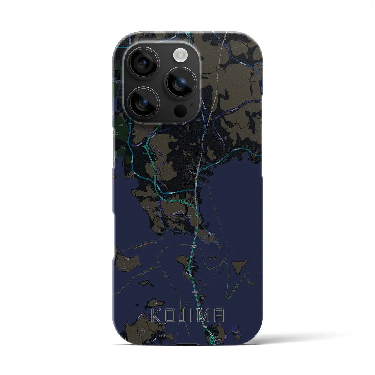 【児島(岡山県)】地図柄iPhoneケース(バックカバータイプ)