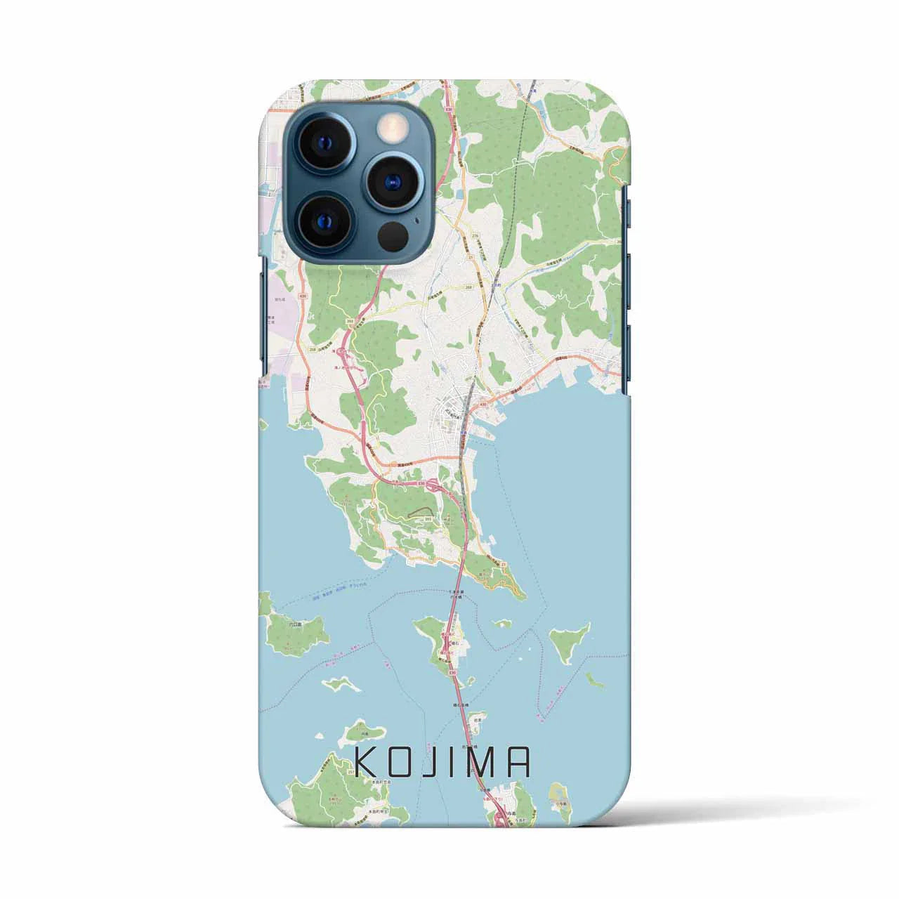 【児島(岡山県)】地図柄iPhoneケース(バックカバータイプ)