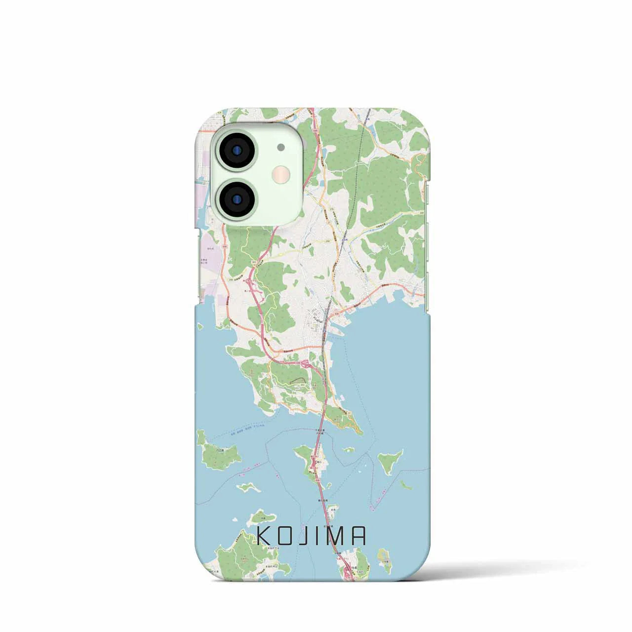 【児島(岡山県)】地図柄iPhoneケース(バックカバータイプ)
