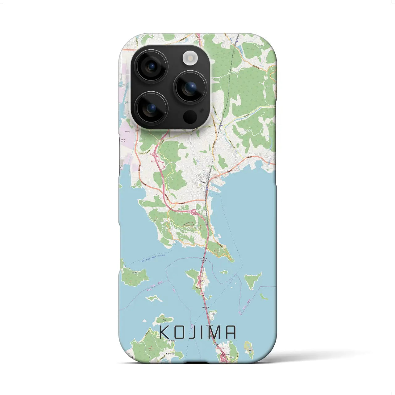 【児島(岡山県)】地図柄iPhoneケース(バックカバータイプ)