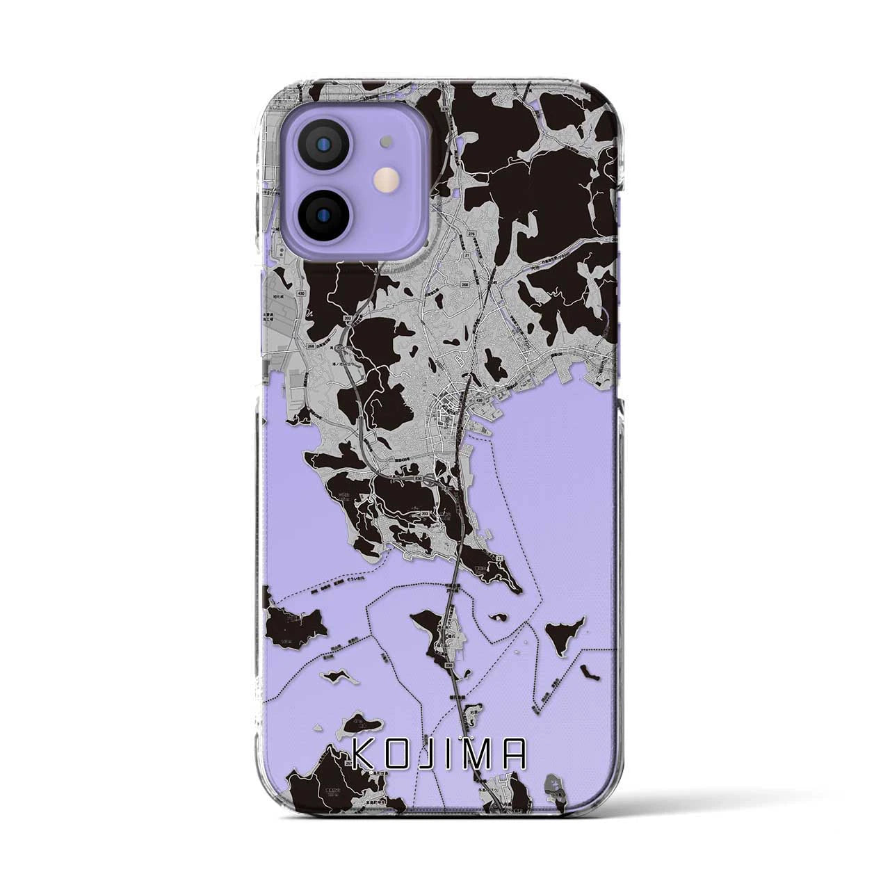 【児島(岡山県)】地図柄iPhoneケース(クリアタイプ)