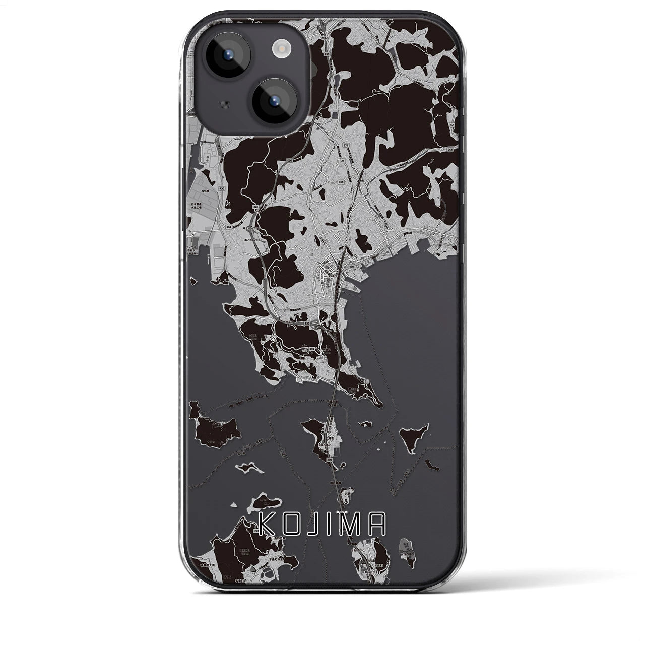 【児島(岡山県)】地図柄iPhoneケース(クリアタイプ)