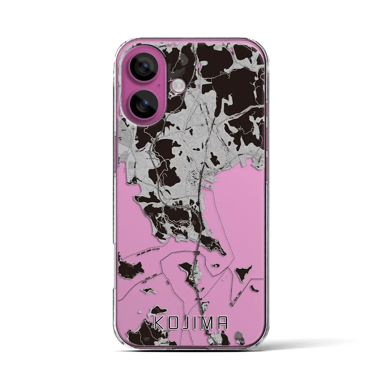 【児島(岡山県)】地図柄iPhoneケース(クリアタイプ)