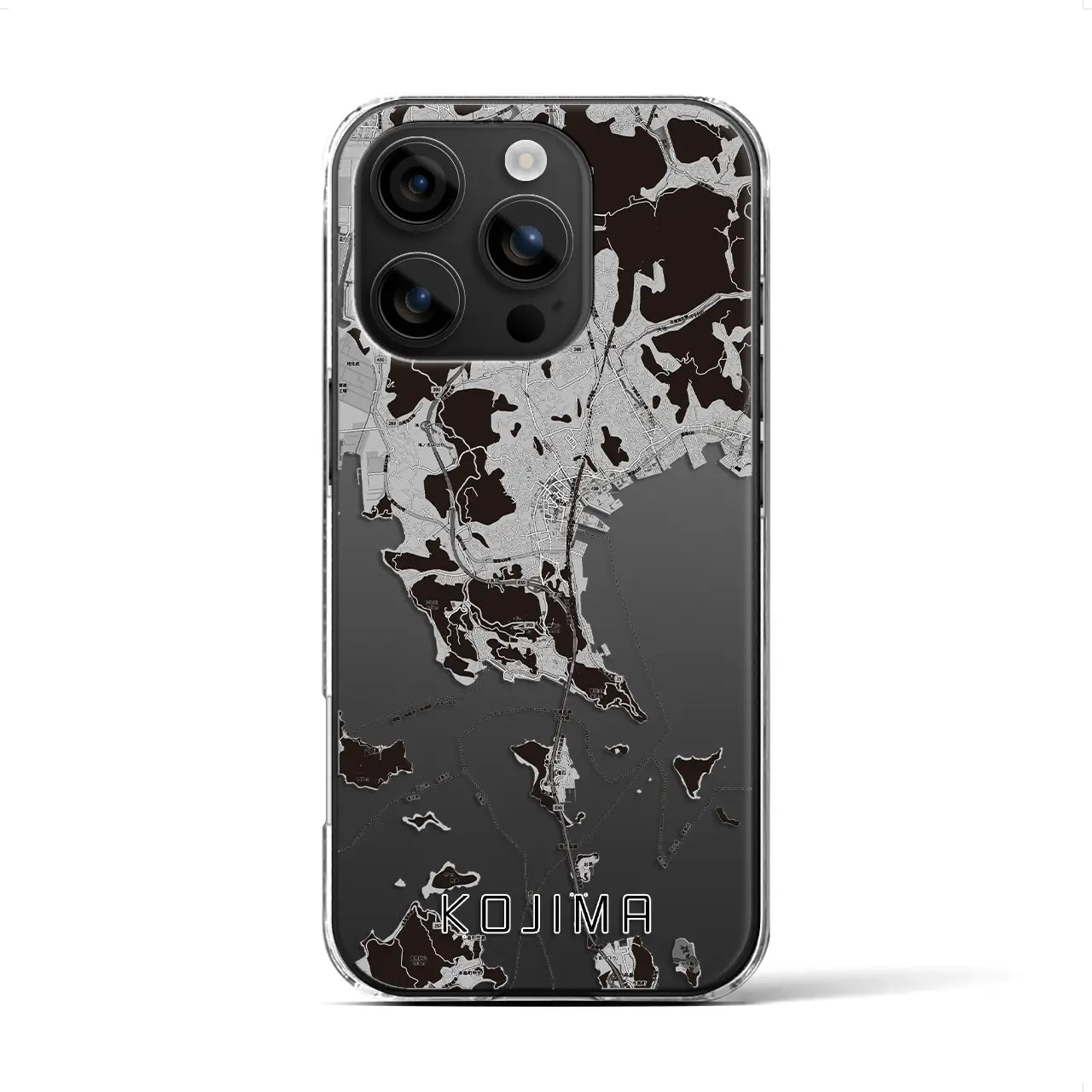 【児島(岡山県)】地図柄iPhoneケース(クリアタイプ)