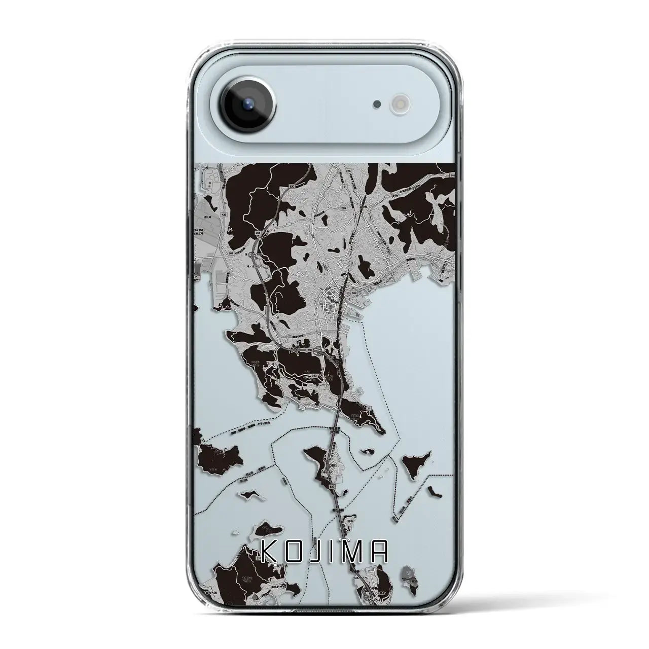 【児島(岡山県)】地図柄iPhoneケース(クリアタイプ)