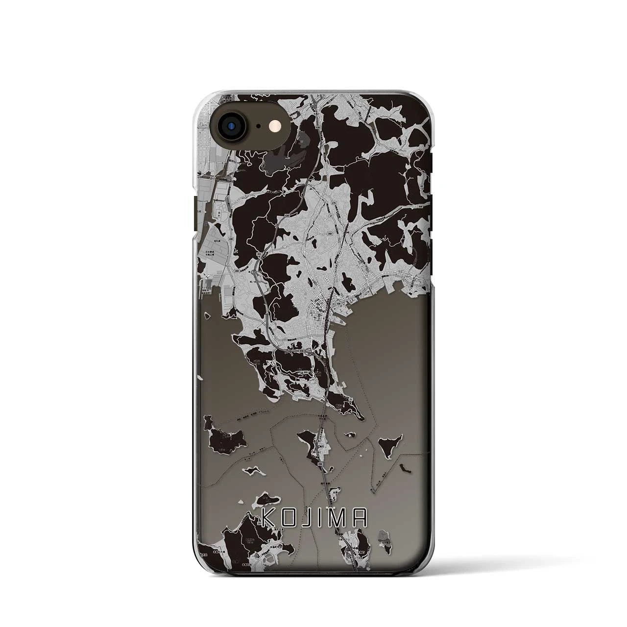 【児島(岡山県)】地図柄iPhoneケース(クリアタイプ)