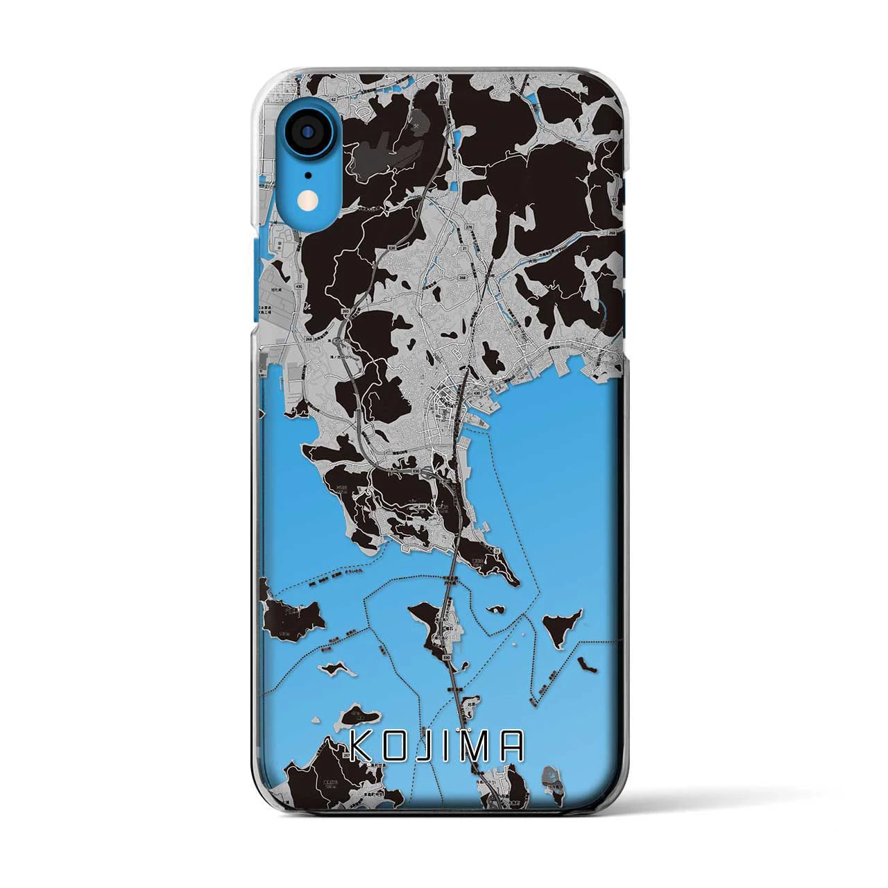 【児島(岡山県)】地図柄iPhoneケース(クリアタイプ)