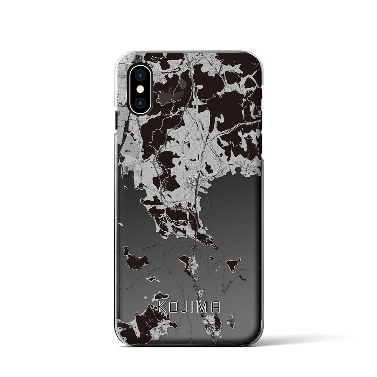 【児島(岡山県)】地図柄iPhoneケース(クリアタイプ)