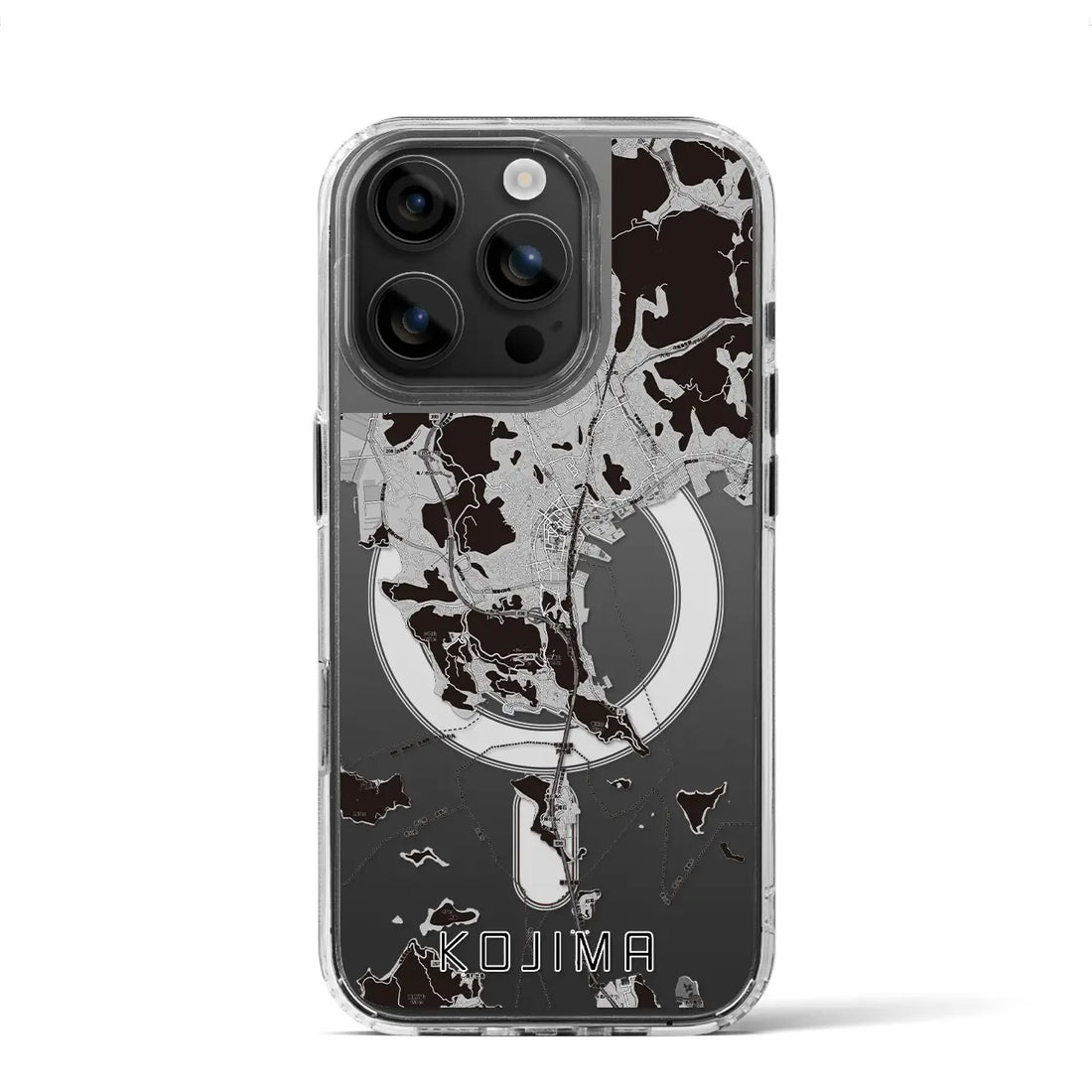 【児島(岡山県)】地図柄iPhoneケース(MagSafeタイプ)