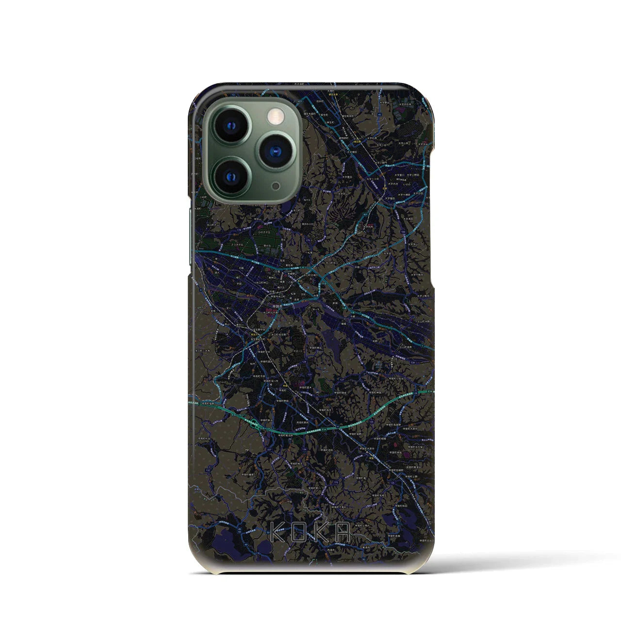 【甲賀(滋賀県)】地図柄iPhoneケース(バックカバータイプ)