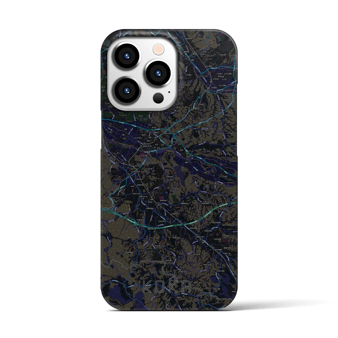 【甲賀(滋賀県)】地図柄iPhoneケース(バックカバータイプ)