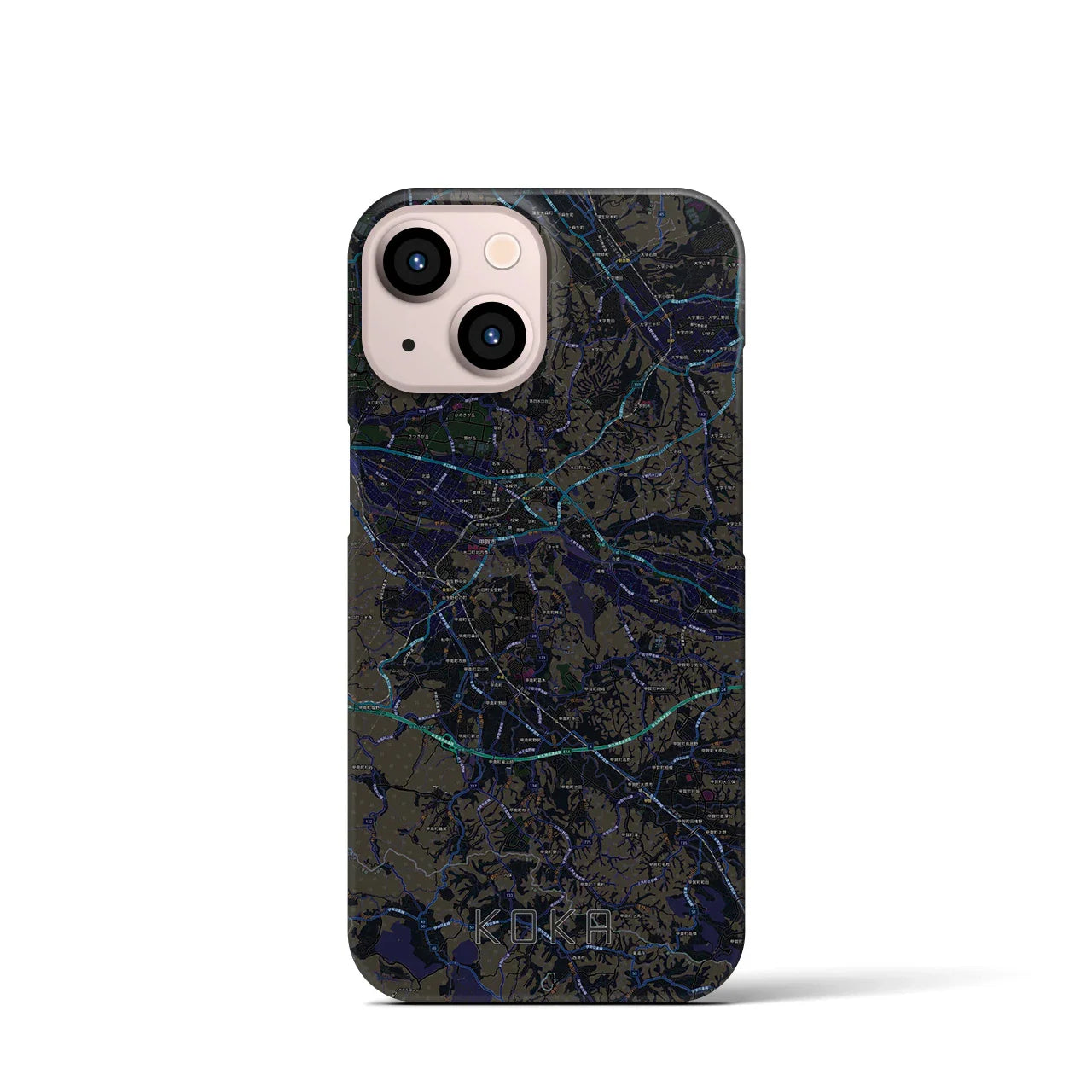 【甲賀(滋賀県)】地図柄iPhoneケース(バックカバータイプ)