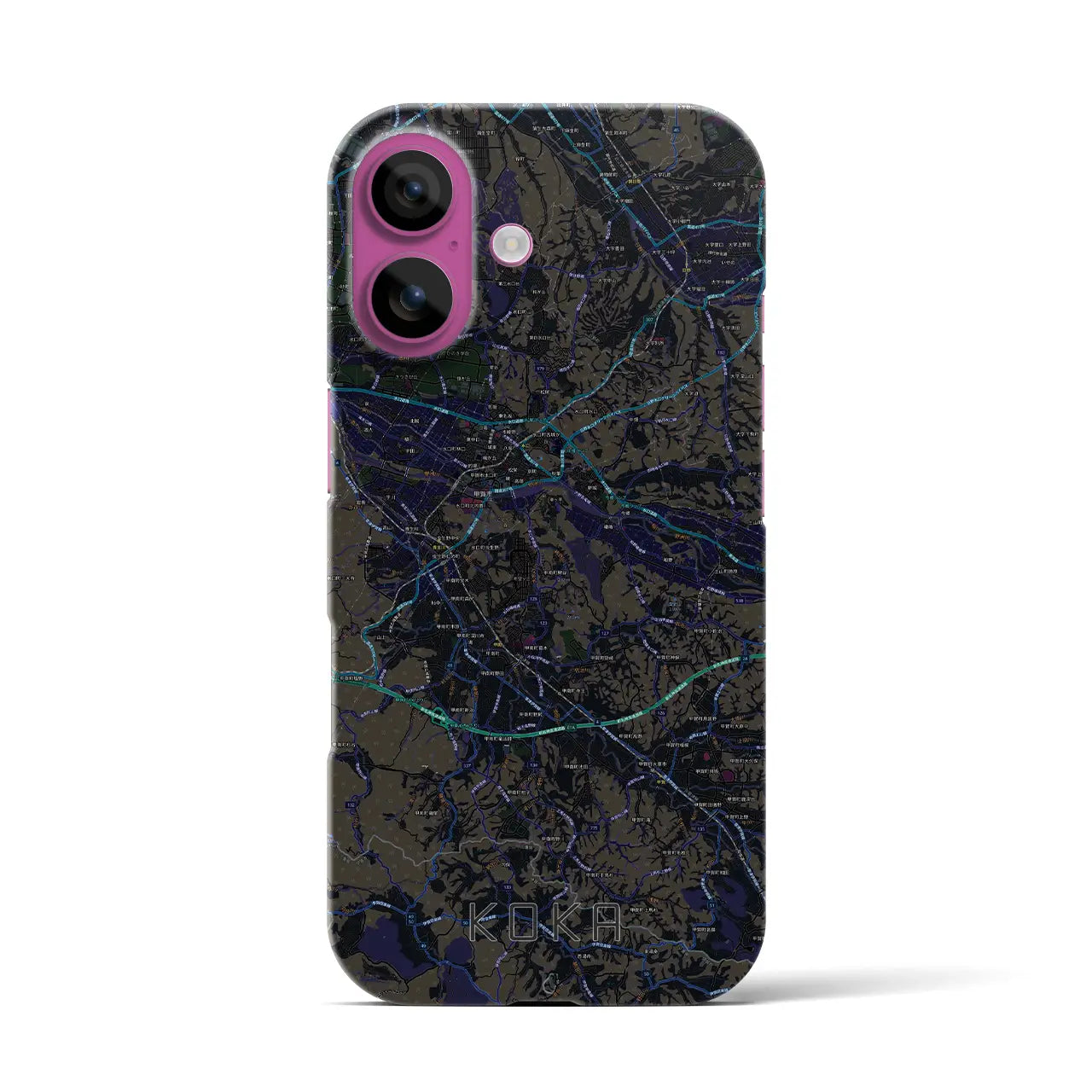【甲賀(滋賀県)】地図柄iPhoneケース(バックカバータイプ)