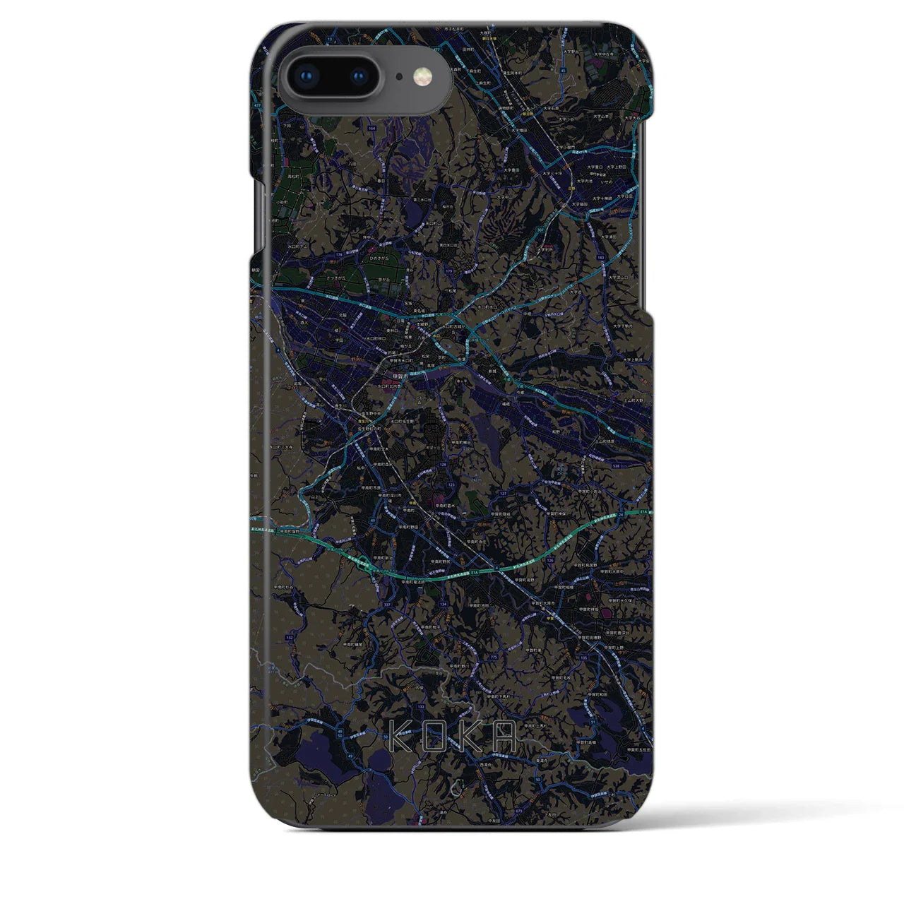 【甲賀(滋賀県)】地図柄iPhoneケース(バックカバータイプ)